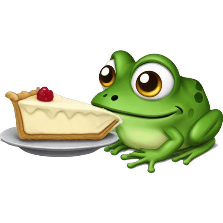 Frog craving pie emoji