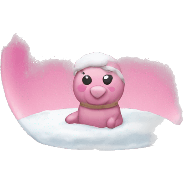 pink snow globe emoji