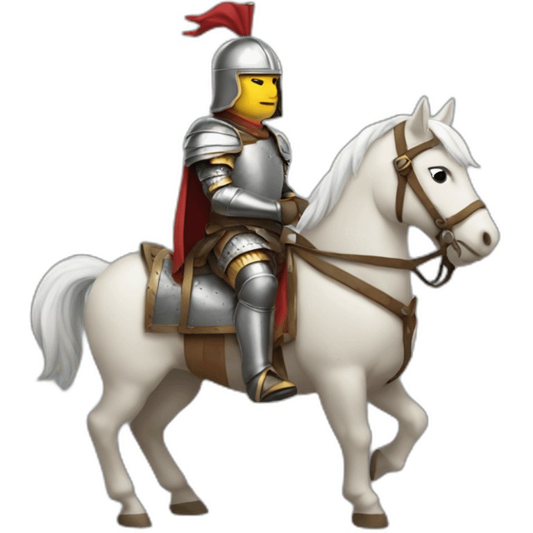 hero on horseback in armor emoji