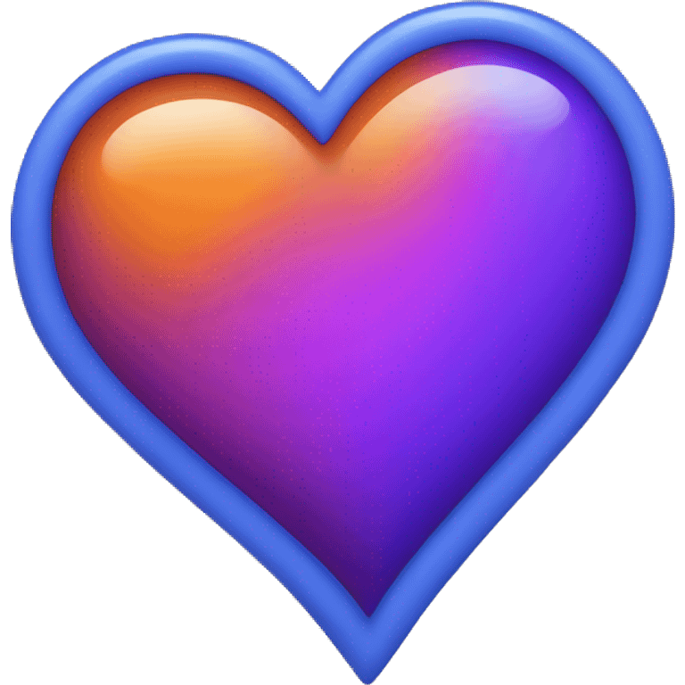 Blue orange and Purple Heart emoji