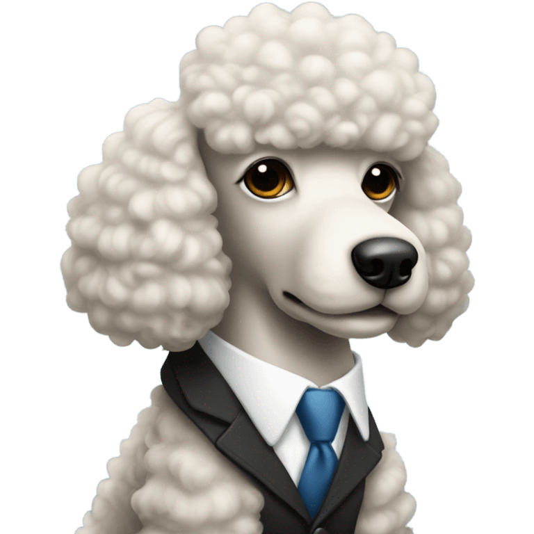 Poodle in a suit emoji