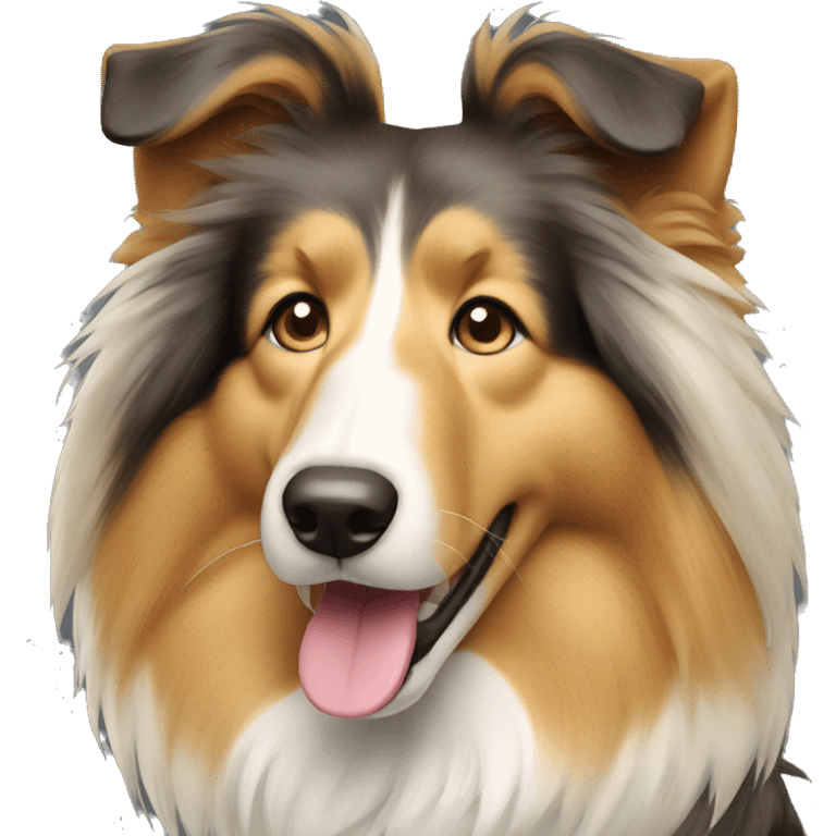 rough collie dog emoji