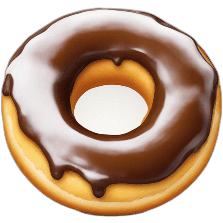 Donut avec un coulis blanc  emoji