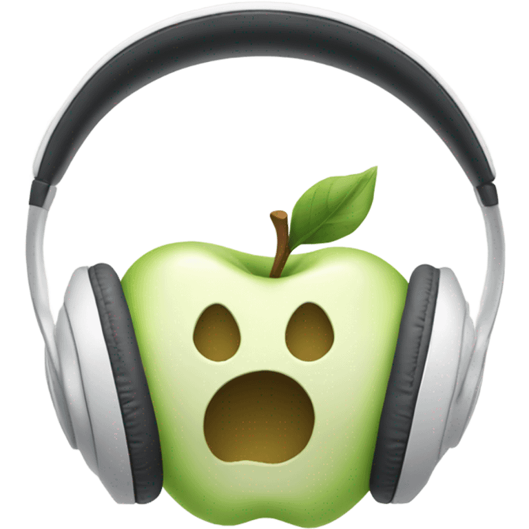 White apple headphones  emoji