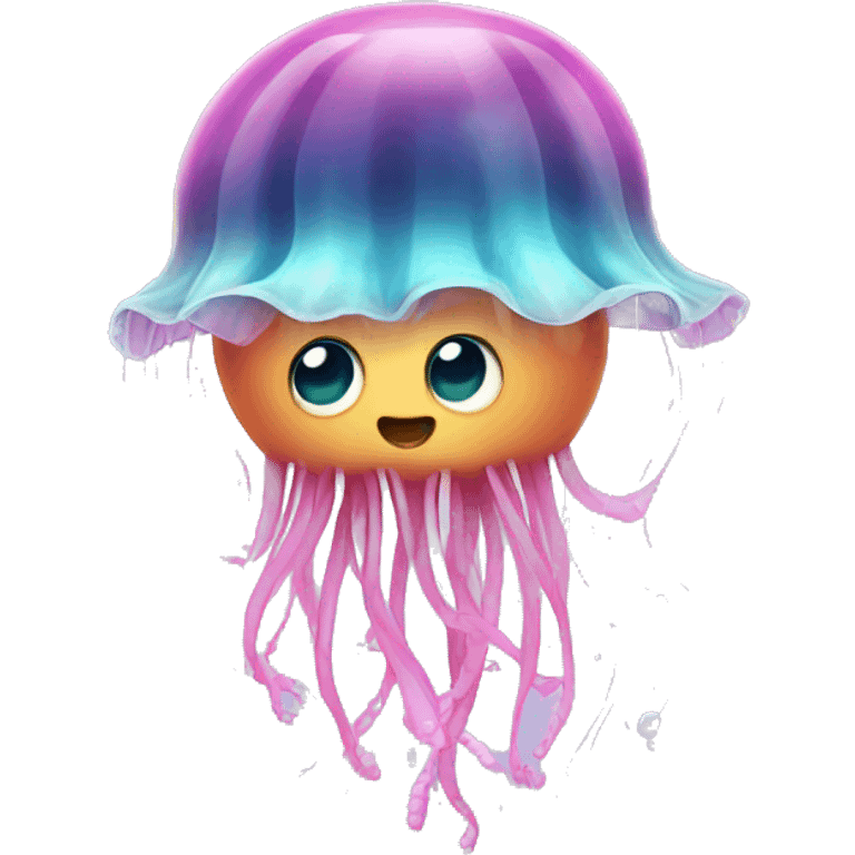 Jellyfish with a heart emoji