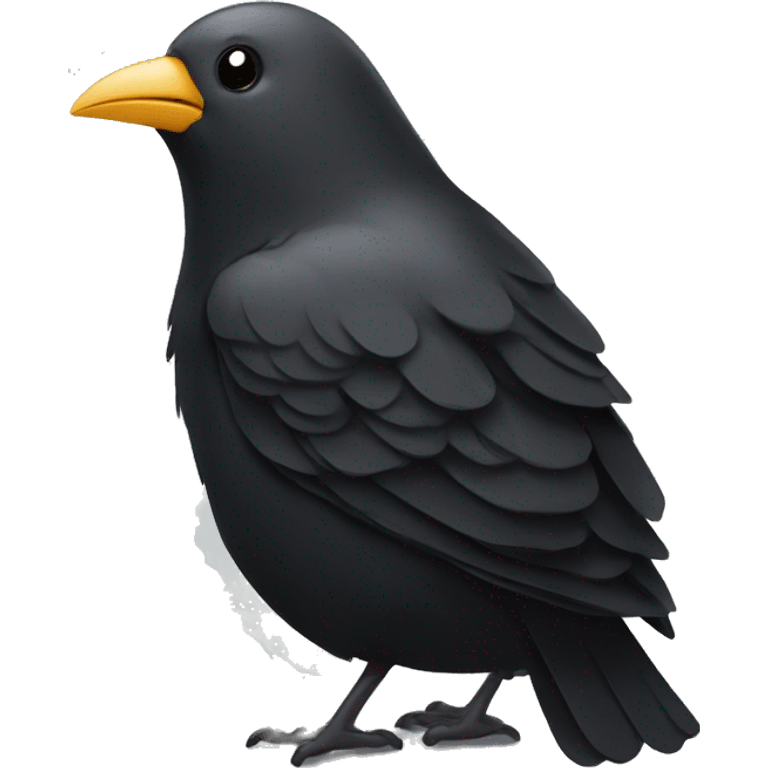 Black bird With eggshell on how head crying emoji emoji