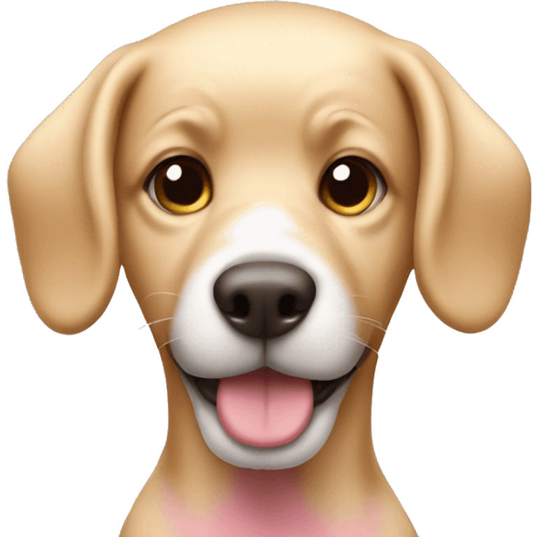 dog blond pink emoji