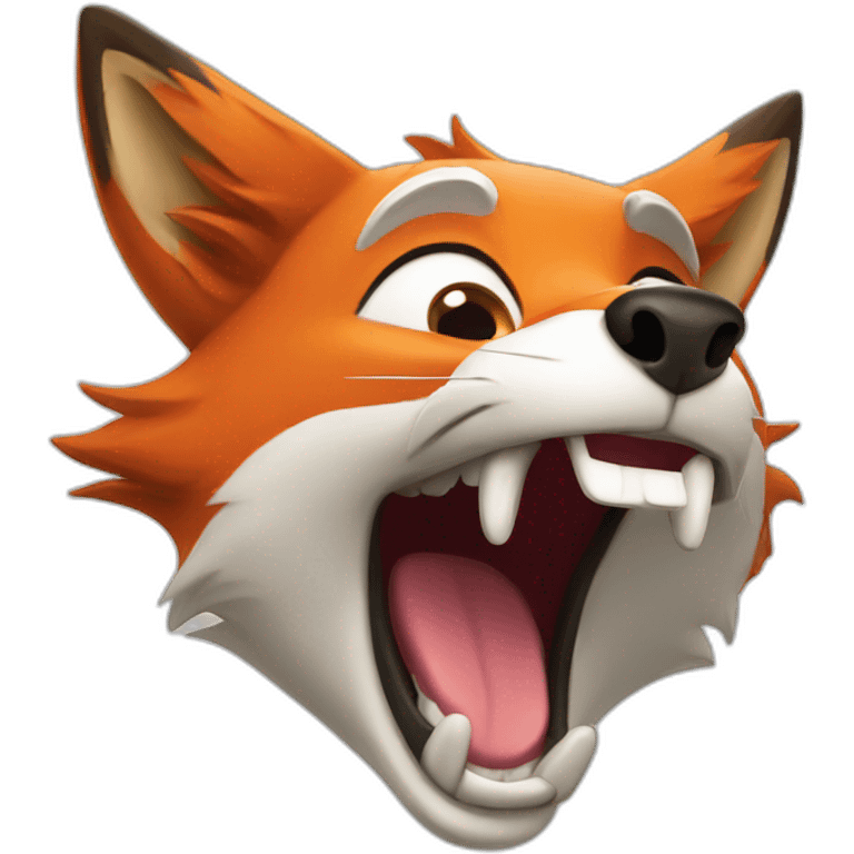 Laughing fox emoji