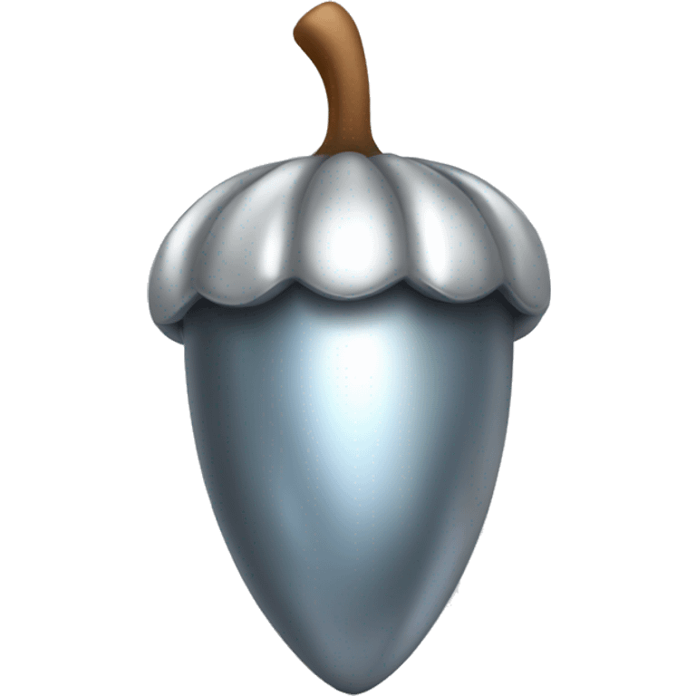 sparkling silver acorn emoji