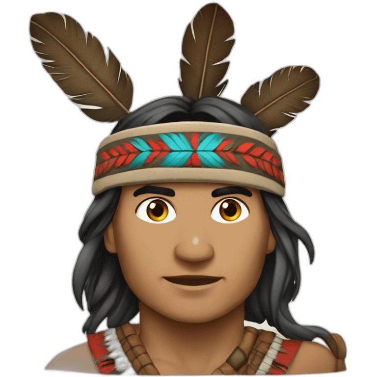 Joseph Brant leading the native american tribe emoji