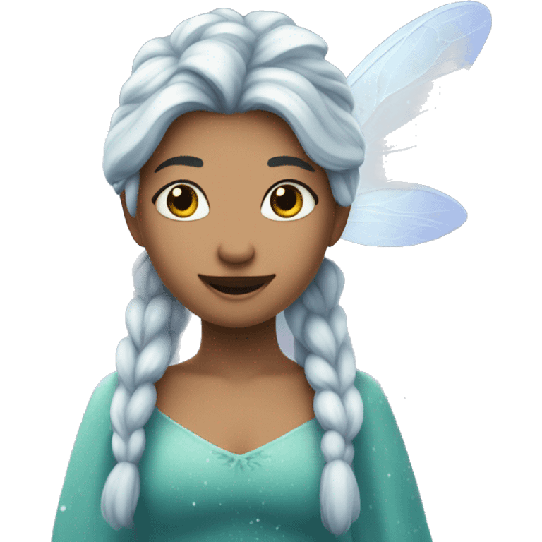 The fairy who makes the first snow fall emoji