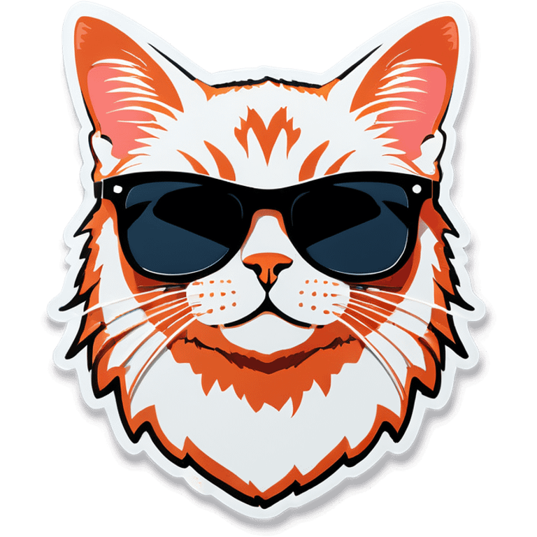 Cat with sunglasses emoji