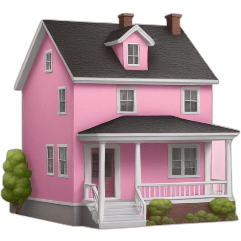 Pink house emoji