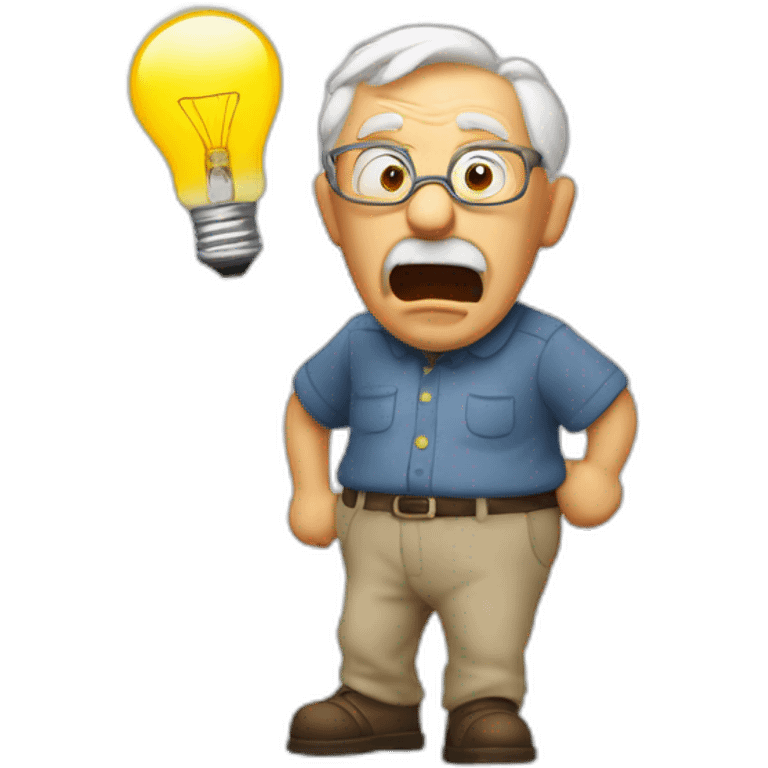 old man yells at lightbulb emoji