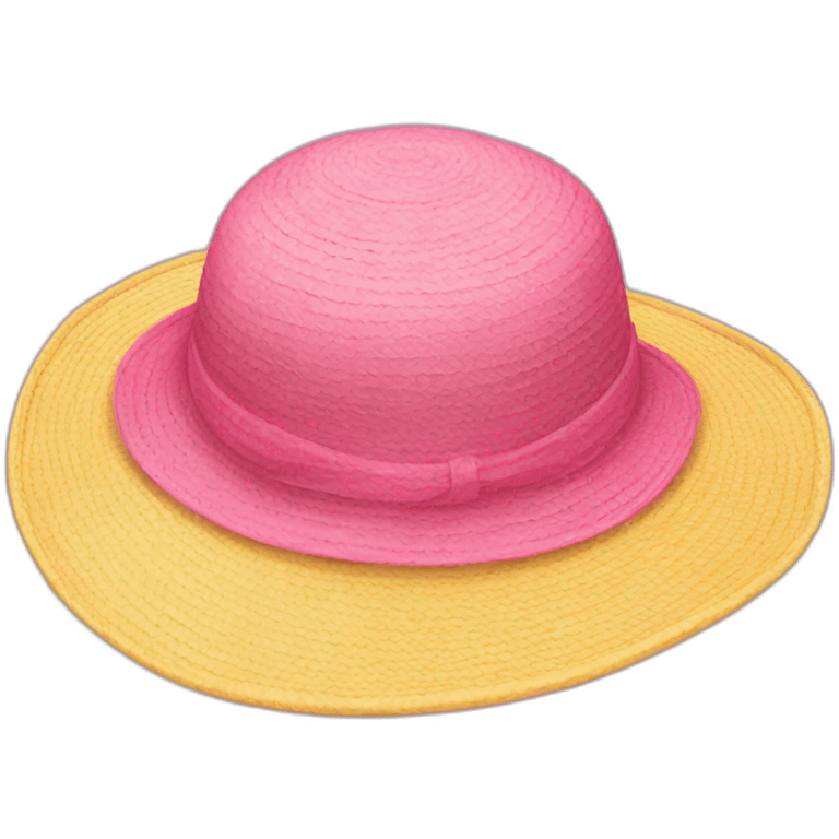 sun hat de playa rosado emoji