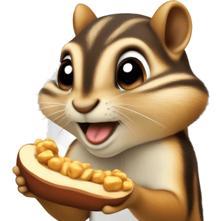 Chipmunk eating a peanut  emoji