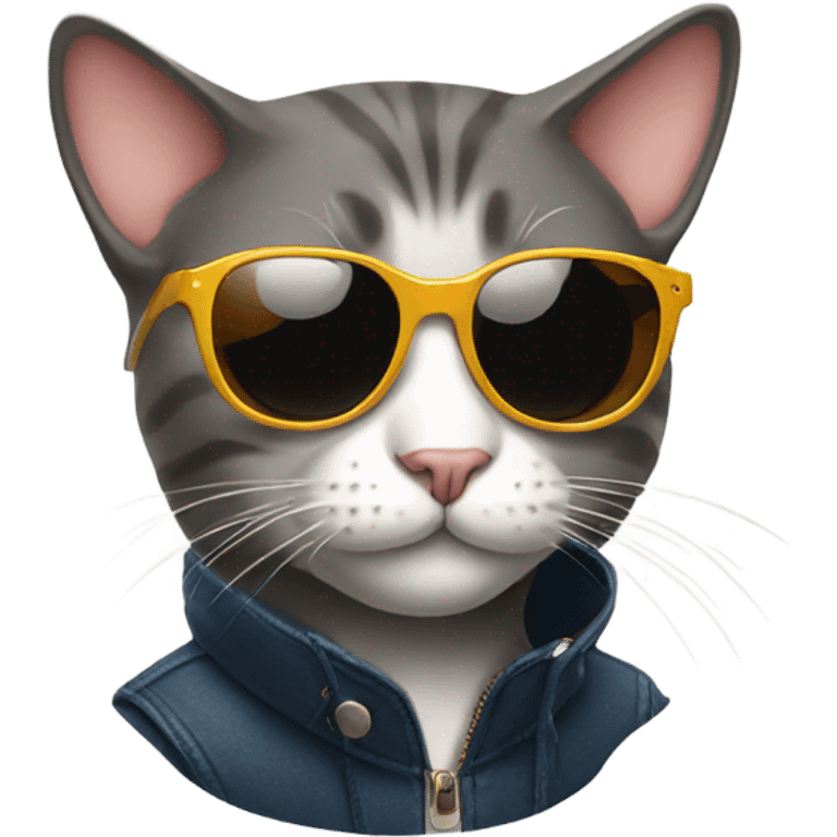 Cat with sunglasses emoji