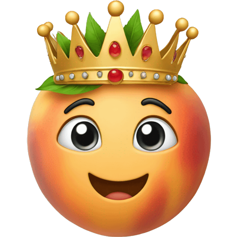 peach with crown on head emoji