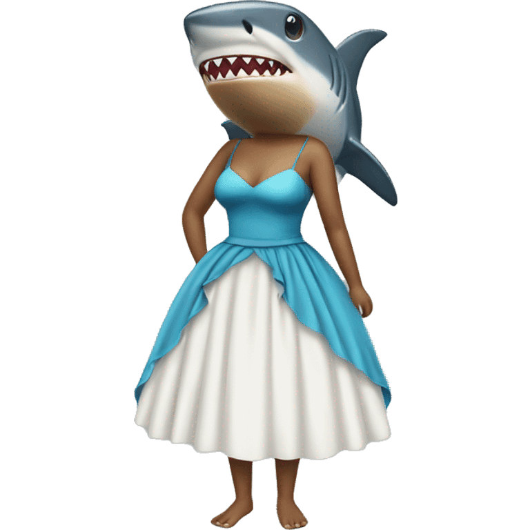 shark with a dress emoji