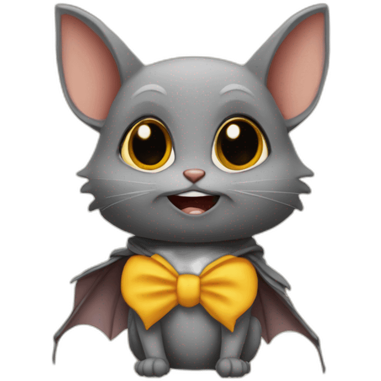 chat chauve souris  emoji