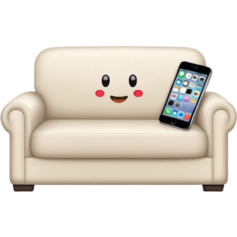 iPhone on couch emoji