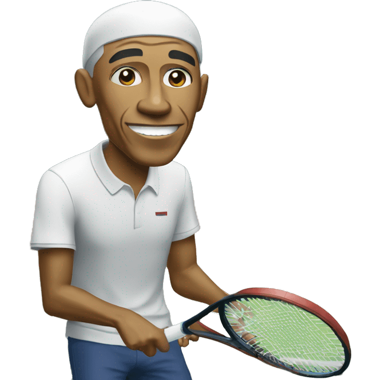 Baraka Obama qui joue au tennis  emoji