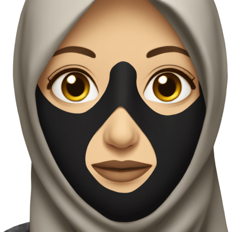 Woman wearing a niqab with only her eyes showing emoji