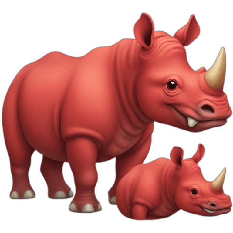 Red Rhinoceros emoji