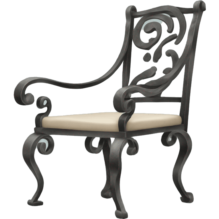 swirly antique iron chair emoji