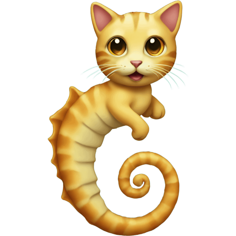 Cat on a seahorse emoji