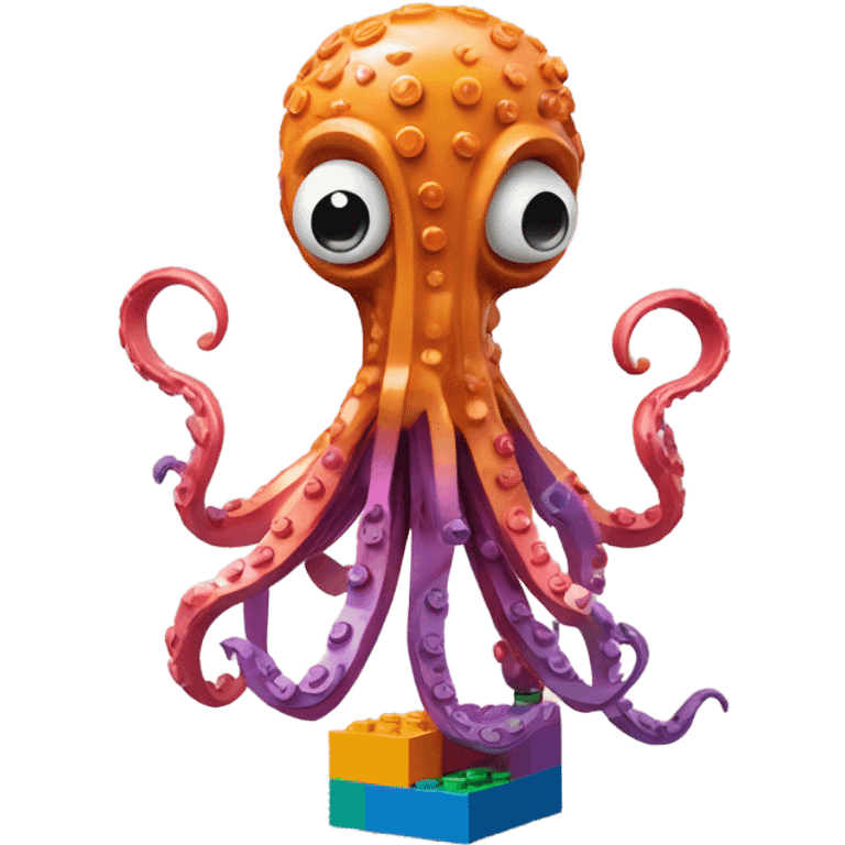 Squid building legos emoji