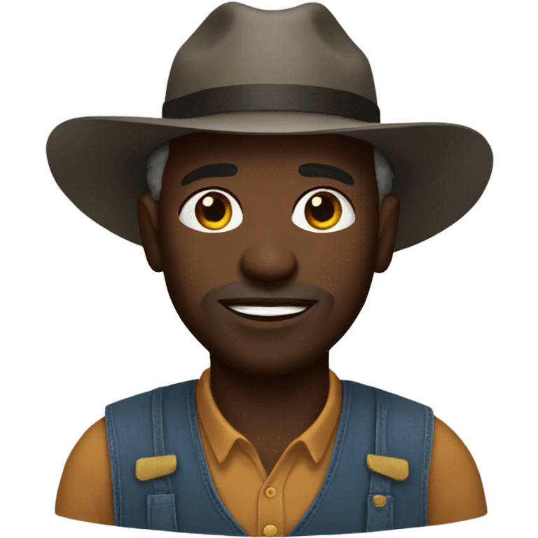 Black farmer emoji