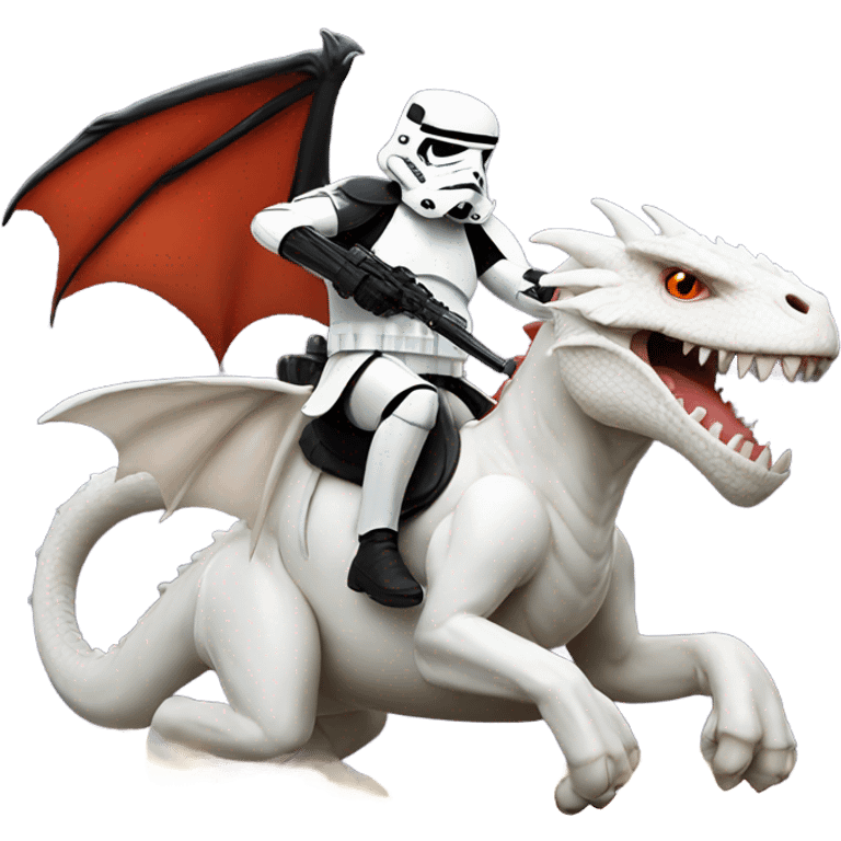 Storm trooper riding a dragon emoji