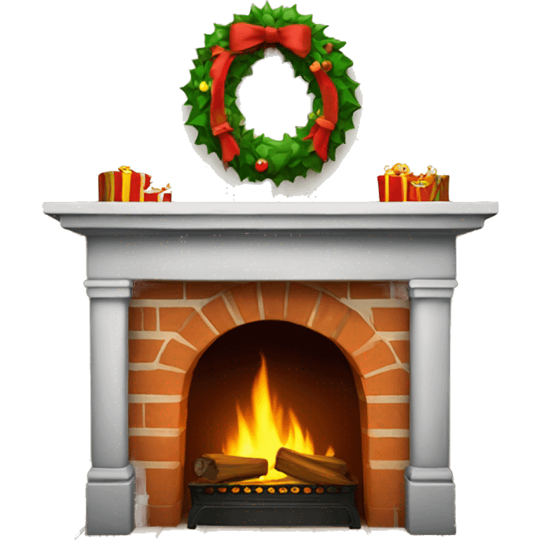 Christmas fireplace emoji