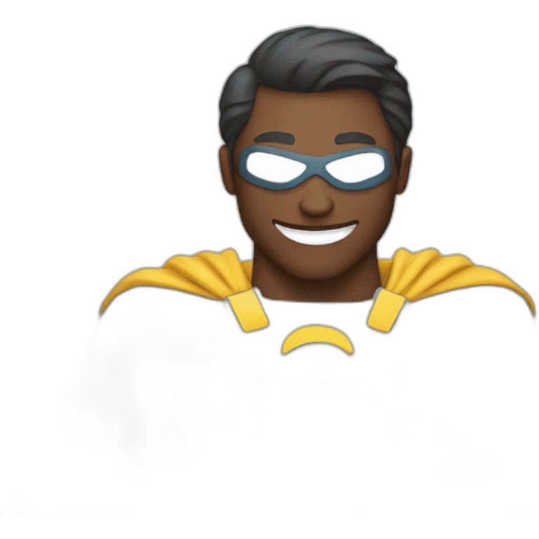 Invisible superhero smiling emoji