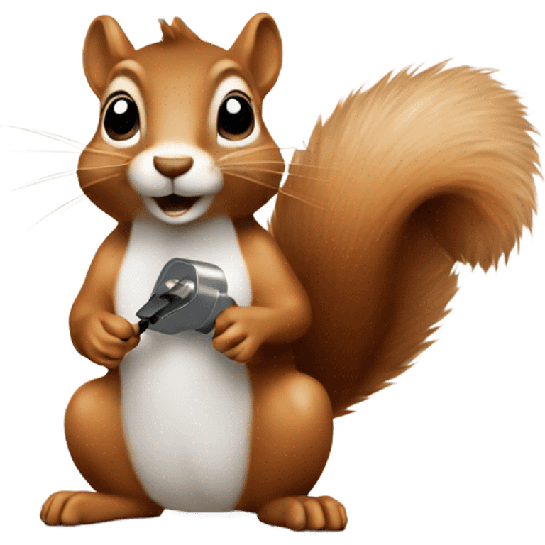 Squirrel with plug emoji