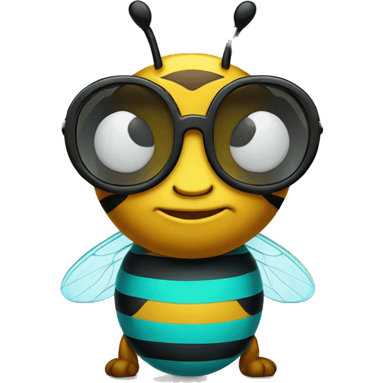 Bee wearing sunglasses emoji