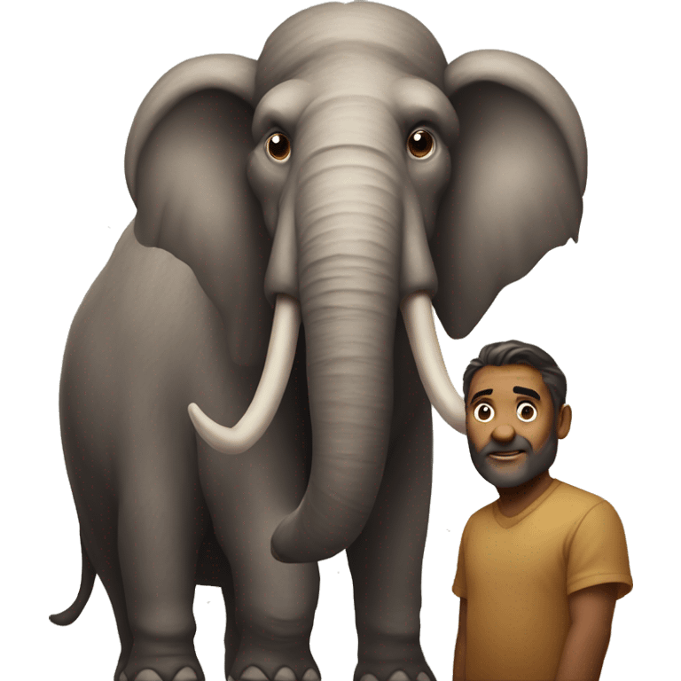 mammoth and man emoji