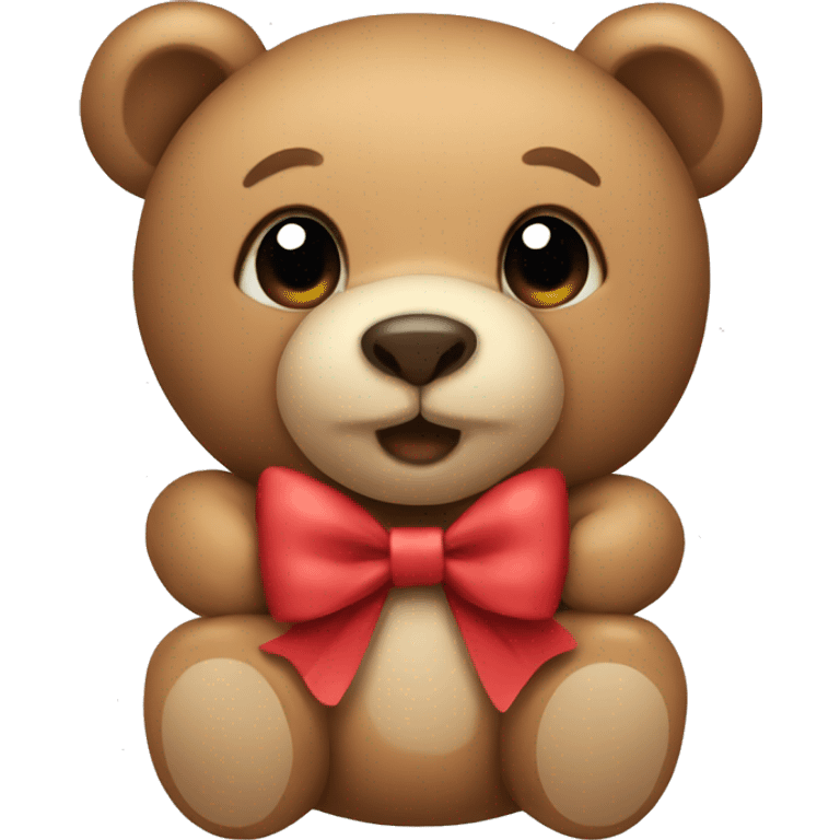 Teddy bear with bow emoji