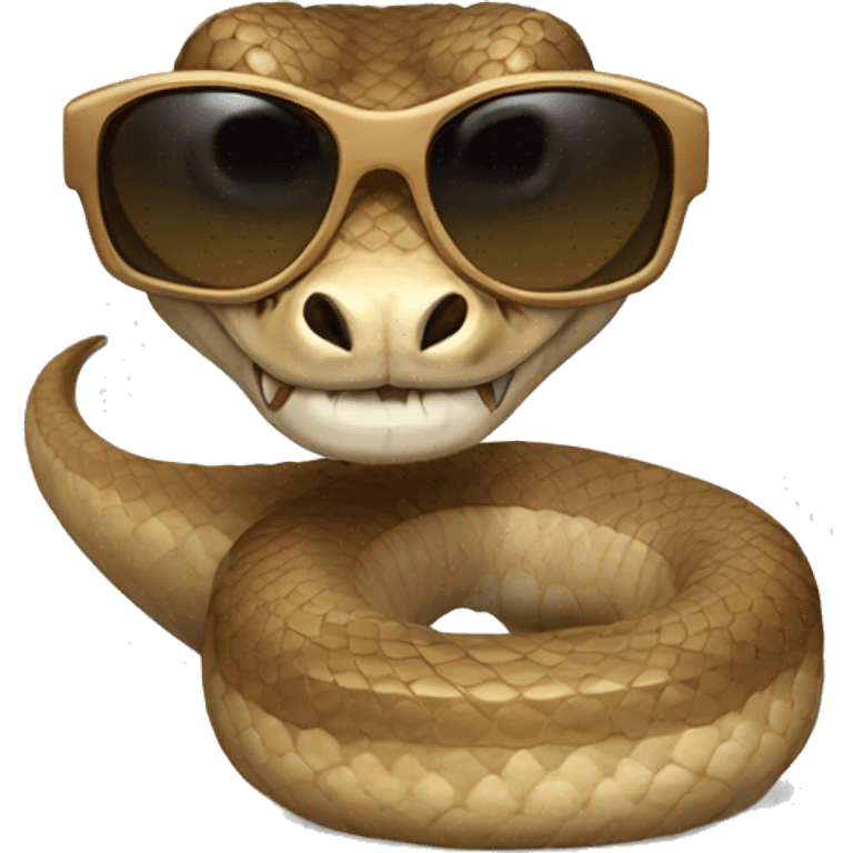 Rattlesnake wearing sunglasses  emoji