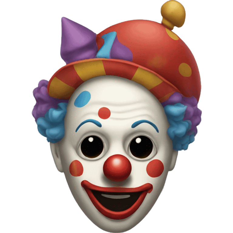 Clown mask being removed  emoji