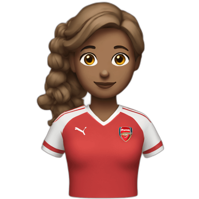 Arsenal women home kit emoji