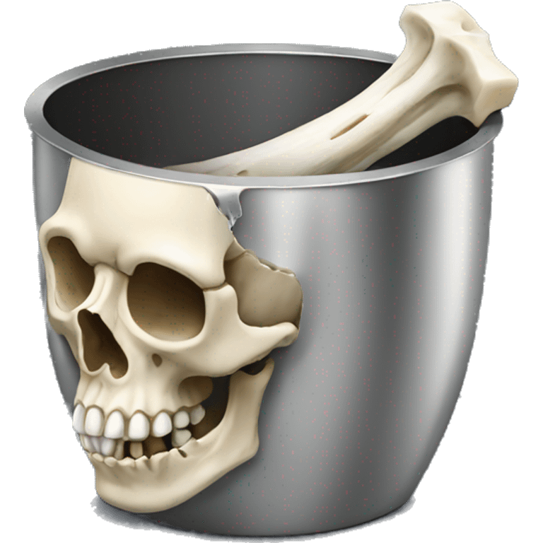 bone into metal pot emoji