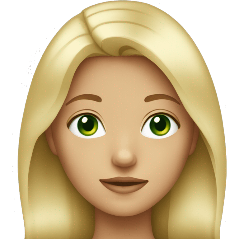 Blonde girl with green eyes  emoji