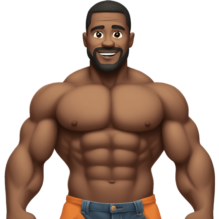 Muscle man with big butt emoji