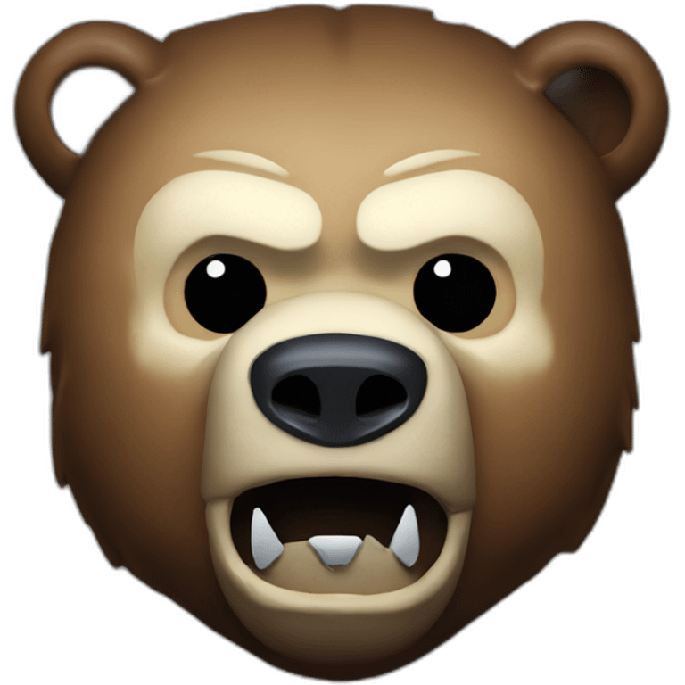 Grizzly head Jason Voorhees mask emoji