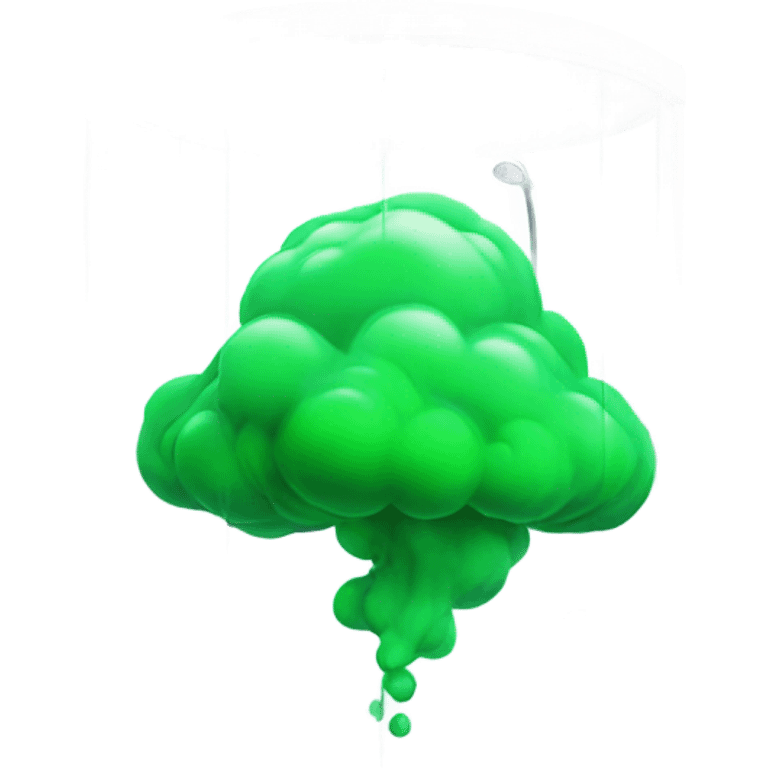 Green gas cloud in the shower emoji