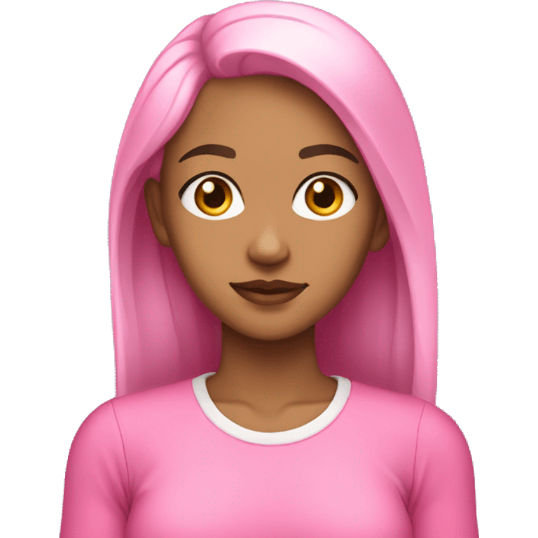 Lightskin girl in pink clothes emoji