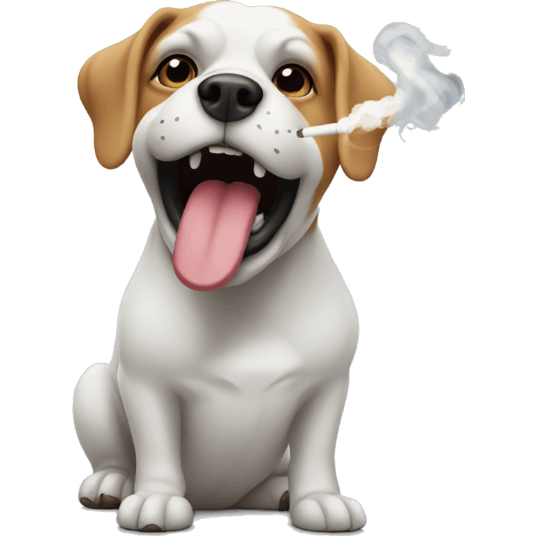 Dog vaping emoji