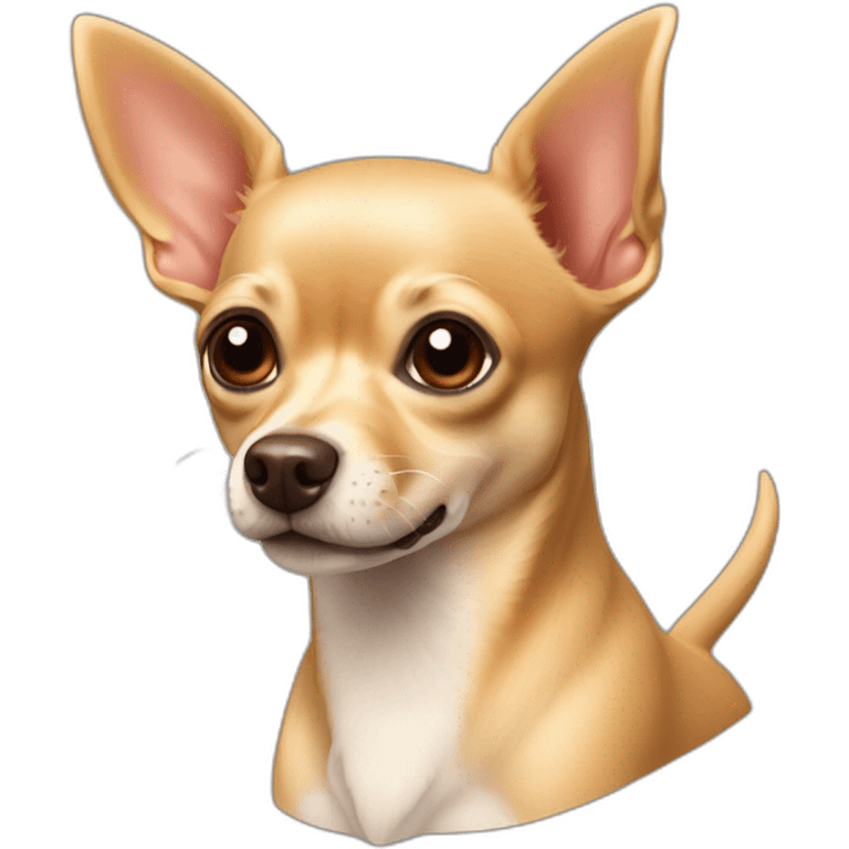 Chihuahua mezcla pinscher perro marrón color claro emoji